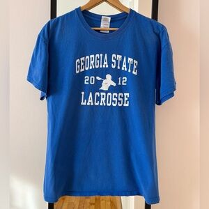 Vintage 2012 Georgia State Lacrosse 🥍 tee shirt Gildan Y2K Collegiate Varsity